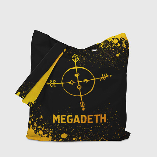 Сумка-шоппер Megadeth - gold gradient / 3D-принт – фото 1
