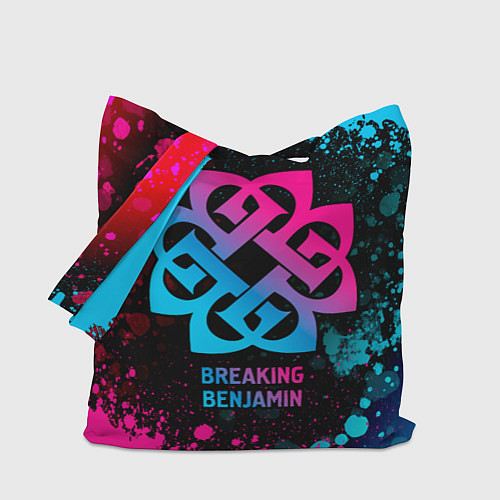 Сумка-шоппер Breaking Benjamin - neon gradient / 3D-принт – фото 1