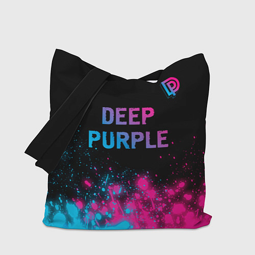 Сумка-шоппер Deep Purple - neon gradient посередине / 3D-принт – фото 1