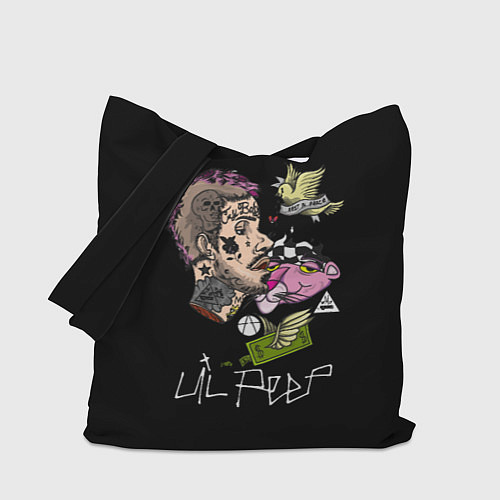 Сумка-шоппер Lil Peep рэпер / 3D-принт – фото 1