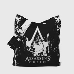 Сумка-шопер Assassins Creed белые краски, цвет: 3D-принт