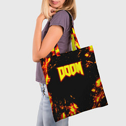Сумка-шопер Doom огненный марс, цвет: 3D-принт — фото 2