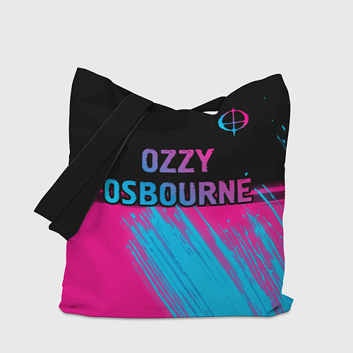 Сумка-шоппер Ozzy Osbourne - neon gradient посередине / 3D-принт – фото 1
