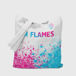 Сумка-шоппер In Flames neon gradient style посередине