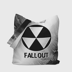 Сумка-шопер Fallout glitch на светлом фоне, цвет: 3D-принт