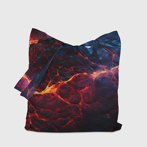 Сумка-шоппер Разлом плит с лавой / 3D-принт – фото 1
