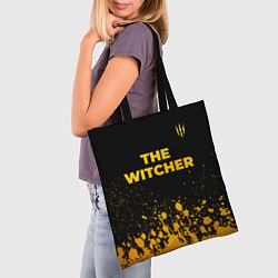 Сумка-шопер The Witcher - gold gradient посередине, цвет: 3D-принт — фото 2