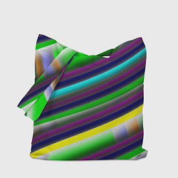 Сумка-шопер Размытые абстрактные полосы, цвет: 3D-принт