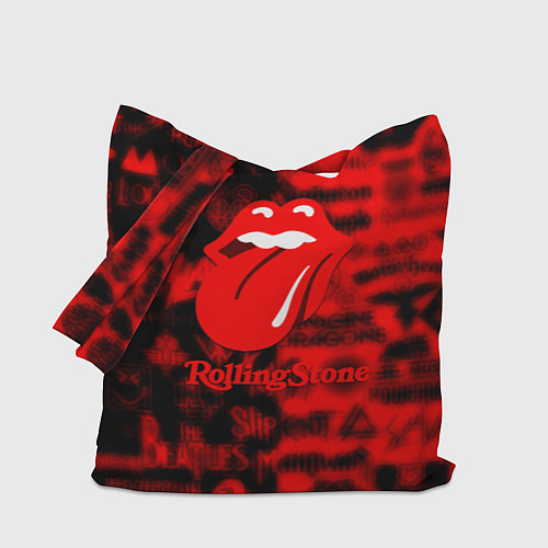 Сумка-шоппер Rolling Stones logo групп / 3D-принт – фото 1