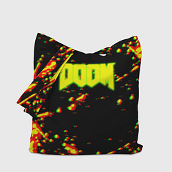 Сумка-шопер Doom огненный марс блики, цвет: 3D-принт