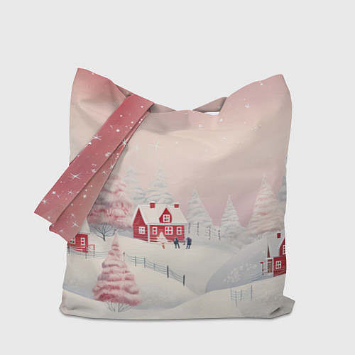 Сумка-шоппер Снежное сияние ночи / 3D-принт – фото 1