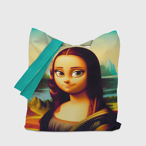 Сумка-шоппер Нейросеть - Мона Лиза в стиле Pixar / 3D-принт – фото 1