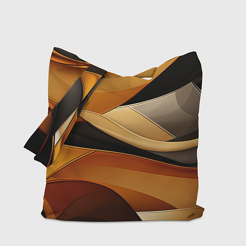 Сумка-шоппер Желтая и черная абстракция / 3D-принт – фото 1