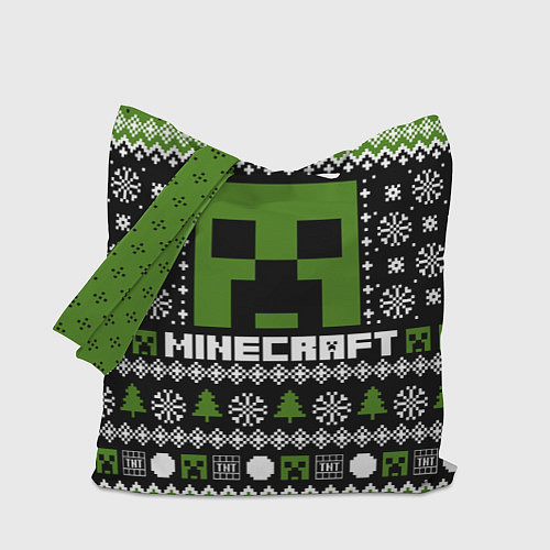 Сумка-шоппер Minecraft christmas sweater / 3D-принт – фото 1