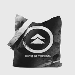 Сумка-шоппер Ghost of Tsushima glitch на темном фоне