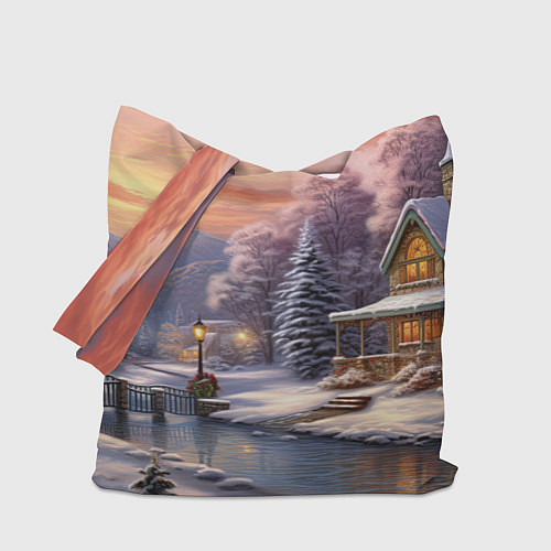 Сумка-шоппер Зима в городе / 3D-принт – фото 1