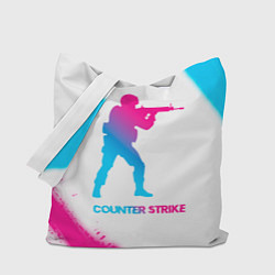 Сумка-шоппер Counter Strike neon gradient style