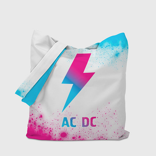 Сумка-шоппер AC DC neon gradient style / 3D-принт – фото 1