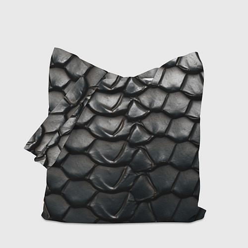 Сумка-шоппер Текстура черного дракона / 3D-принт – фото 1