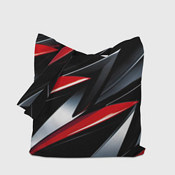 Сумка-шопер Red black abstract, цвет: 3D-принт