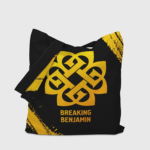 Сумка-шоппер Breaking Benjamin - gold gradient / 3D-принт – фото 1