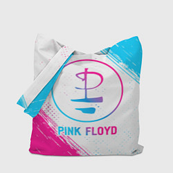 Сумка-шопер Pink Floyd neon gradient style, цвет: 3D-принт