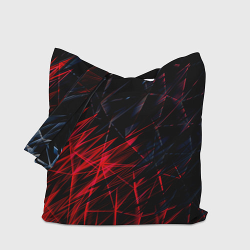 Сумка-шоппер Красно чёрные узоры / 3D-принт – фото 1