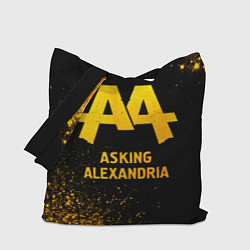 Сумка-шопер Asking Alexandria - gold gradient, цвет: 3D-принт