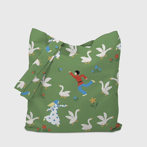 Сумка-шоппер Надоедливые гуси - паттерн / 3D-принт – фото 1