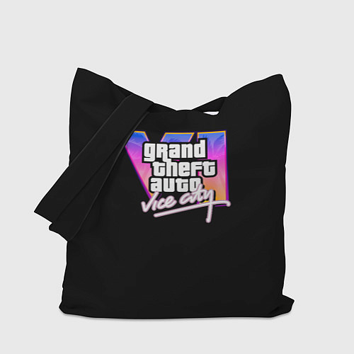 Сумка-шоппер Gta 6 vice city logo / 3D-принт – фото 1