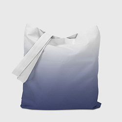 Сумка-шопер Туманный градиент бело-синий, цвет: 3D-принт