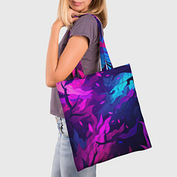 Сумка-шопер Фиолетовые яркие лепестки, цвет: 3D-принт — фото 2