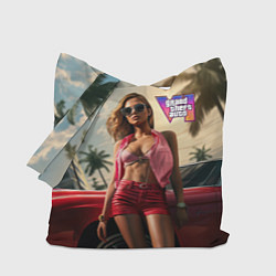 Сумка-шопер Девушка GTA 6, цвет: 3D-принт