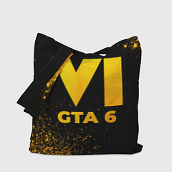 Сумка-шопер GTA 6 - gold gradient, цвет: 3D-принт
