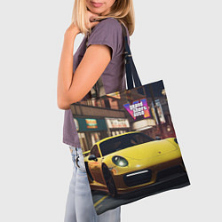 Сумка-шопер GTA 6 porshe, цвет: 3D-принт — фото 2