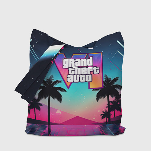 Сумка-шоппер GTA 6 summer abstract / 3D-принт – фото 1