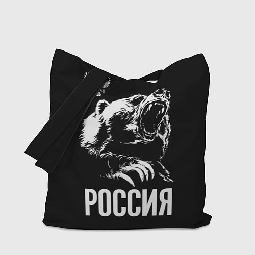 Сумка-шоппер Руссия бурый медведь / 3D-принт – фото 1
