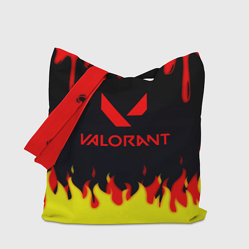 Сумка-шоппер Valorant flame texture games / 3D-принт – фото 1