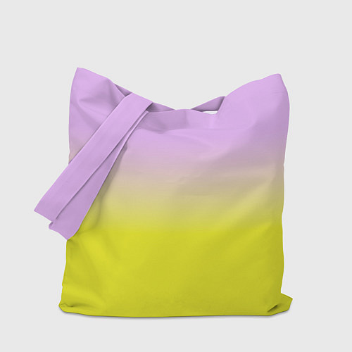 Сумка-шоппер Бледно-розовый и ярко-желтый градиент / 3D-принт – фото 1