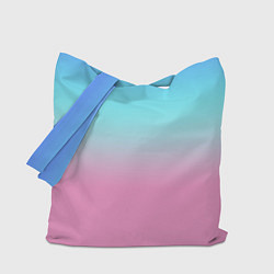 Сумка-шопер Синий и голубо-розовый градиент, цвет: 3D-принт