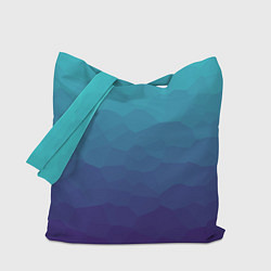 Сумка-шоппер Графический эффект на бирюзово-синего градиенте