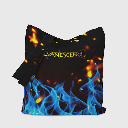 Сумка-шоппер Evanescence огонь рок группа / 3D-принт – фото 1