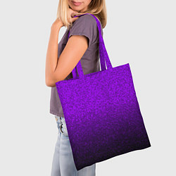 Сумка-шопер Насыщенный сиреневый текстура градиент, цвет: 3D-принт — фото 2