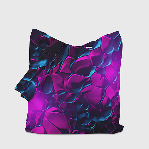 Сумка-шоппер Кислотная яркая абстракция в камуфляжном стиле фио / 3D-принт – фото 1