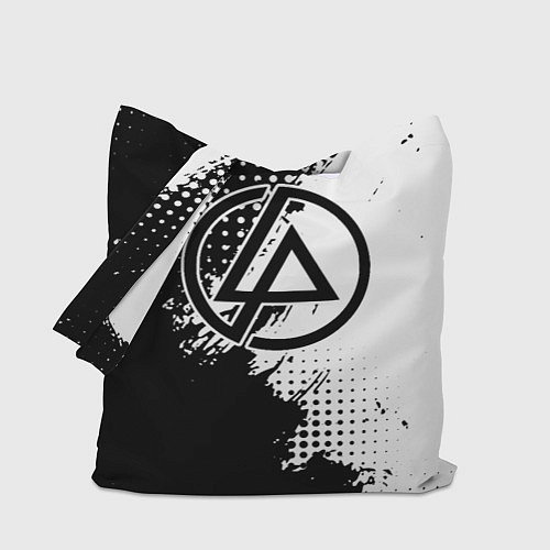 Сумка-шоппер Linkin park - черно-белая абстракция / 3D-принт – фото 1
