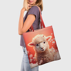 Сумка-шопер Милая влюбленная овечка, цвет: 3D-принт — фото 2