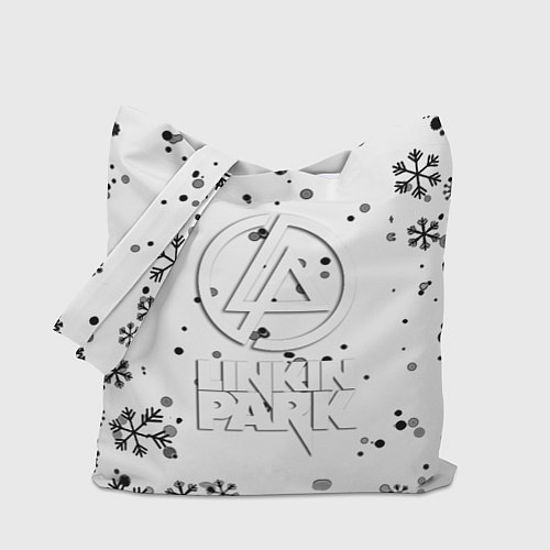 Сумка-шоппер Linkin park текстура зима рок / 3D-принт – фото 1