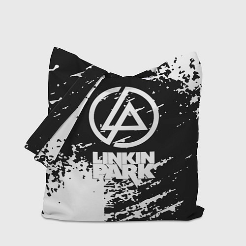 Сумка-шоппер Linkin park logo краски текстура / 3D-принт – фото 1