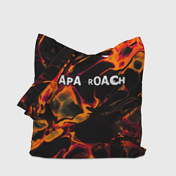 Сумка-шопер Papa Roach red lava, цвет: 3D-принт