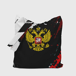 Сумка-шоппер Россия герб текстура краски